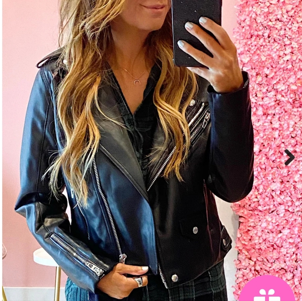 *NWT* Blank NYC For The Night Vegan Leather Moto Jacket
